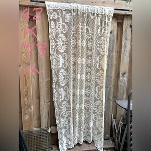 Antique lace curtains